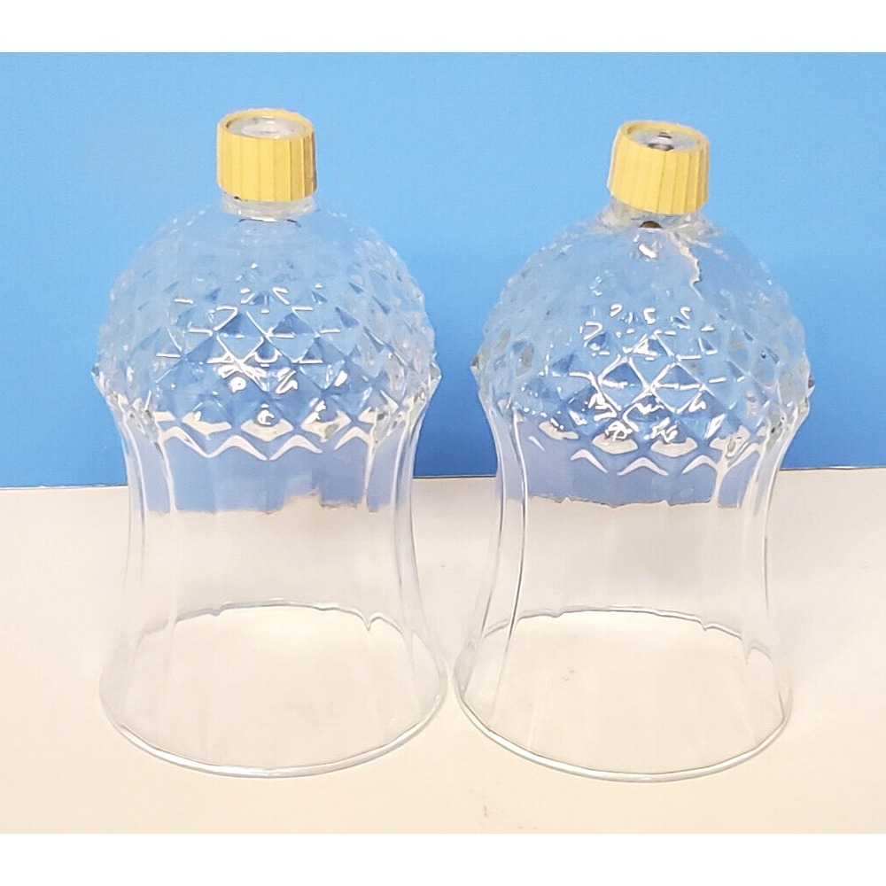 Vintage Votive Cups Starburst Pattern Glass Peg Candle Home Interiors QTY 2